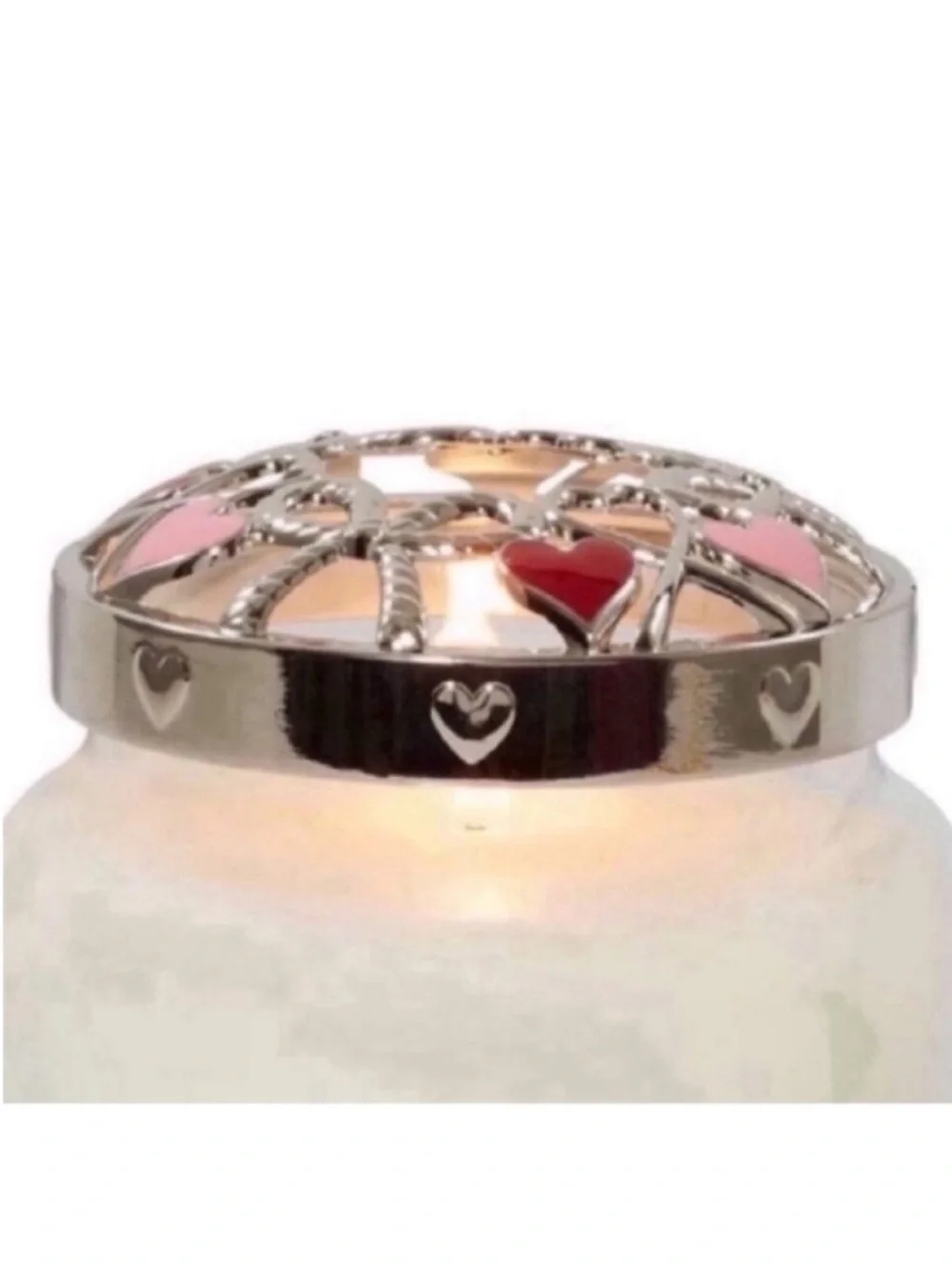New Yankee Candle Hearts Illuma Lid Candle Topper